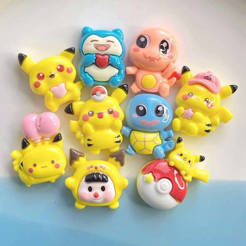 Resin Craft Material - ポケモンの漫画風DIYクラフト材料、レジンアクセサリー、カビゴンやリトルバニラなどの小物