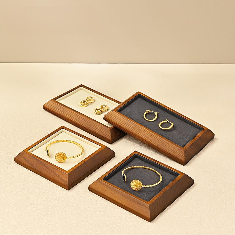 Wood Ring Blank - 無垢材のジュエリー収納トレイ、イヤリング、リング、ブレスレット、ネックレス、ディスプレイ小道具、ハイエンドジュエリーディスプレイトレイ