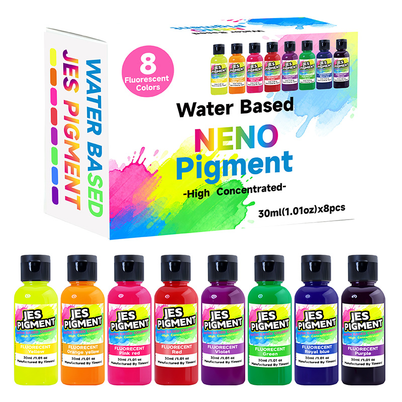8色/セットの蛍光顔料、1本あたり30ml/1.01オンスの - Resin Pigment Set のレビューと価格