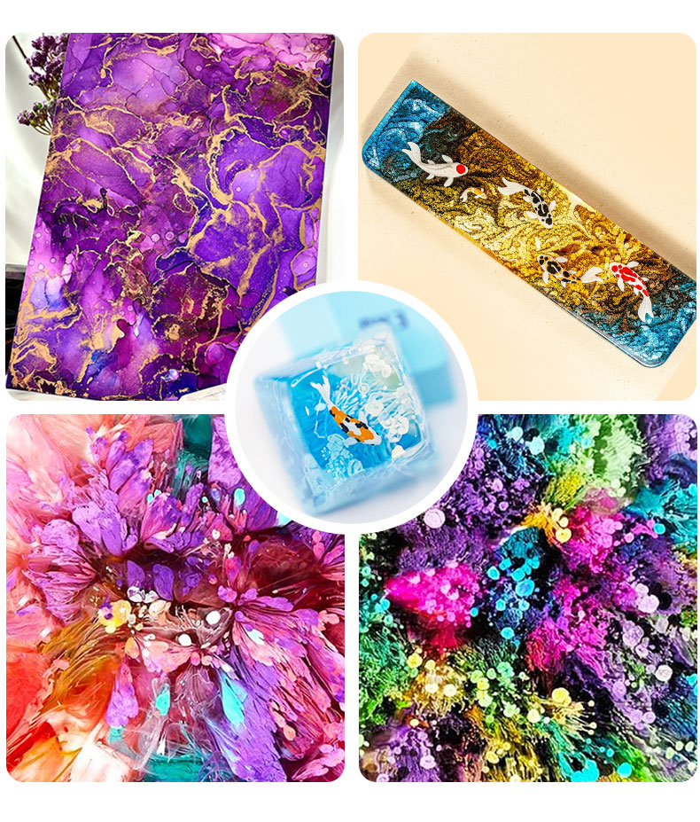 10 ミリリットルアルコールインクアートエポキシ樹脂顔料 2 - Resin Pigment Set のレビューと価格