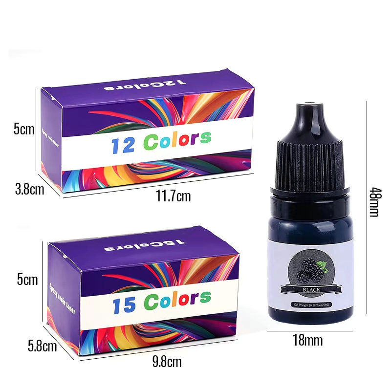 エポキシ樹脂カラー顔料 24 鮮やかな色 液体エポキシ顔料  - Resin Pigment Set のレビューと価格