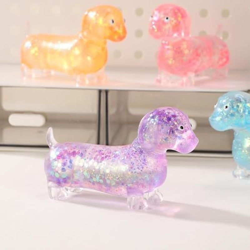 グリッターダックスフントソフトストレッチスクイーズガジェット - Resin Craft Material のレビューと価格