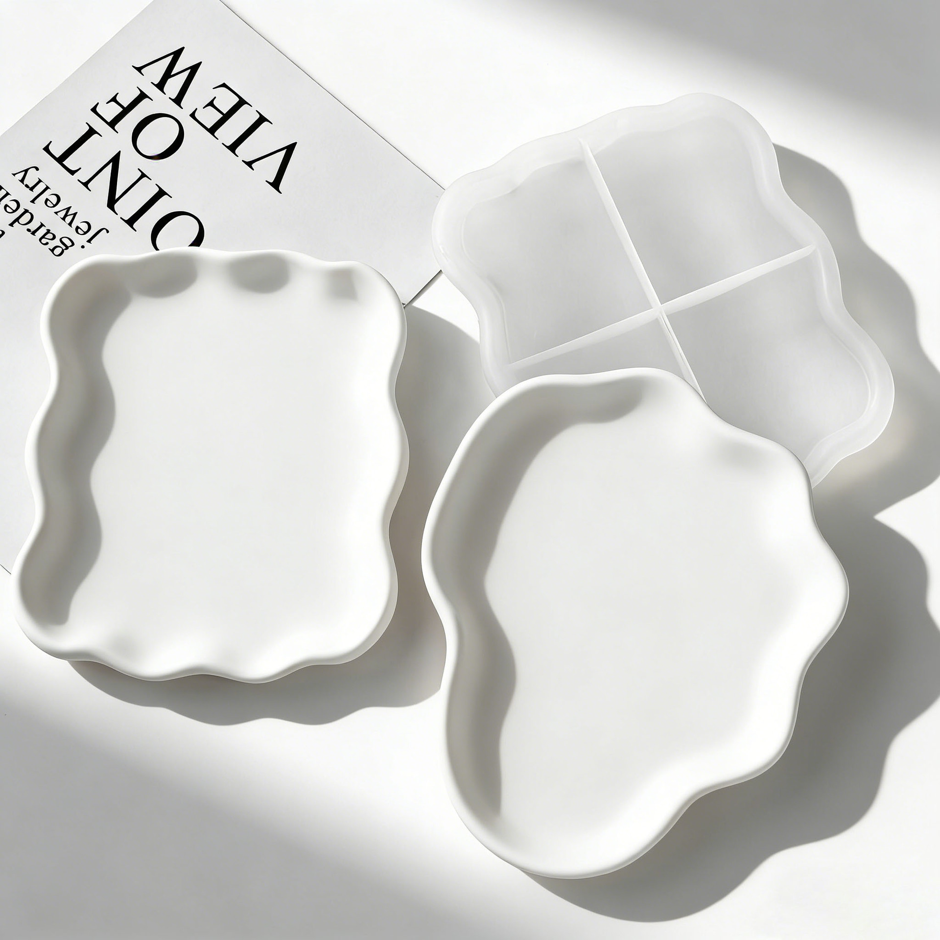 DIY 幾何学模様ウェーブ石膏コースターシリコンモールド手作 - Serving Tray Mold のレビューと価格