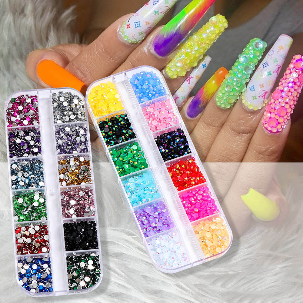 2400個入り 2mm AB ジェリーラインストーンセット  - Resin Glitter Pack のレビューと価格